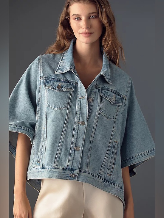 Pilcro Jackets & Blazers - Pilcro Denim Cape Jacket, size XXS / XS